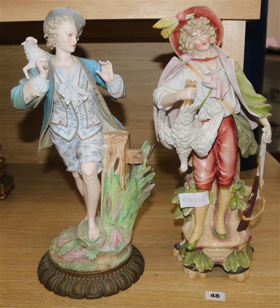 Two bisque figures